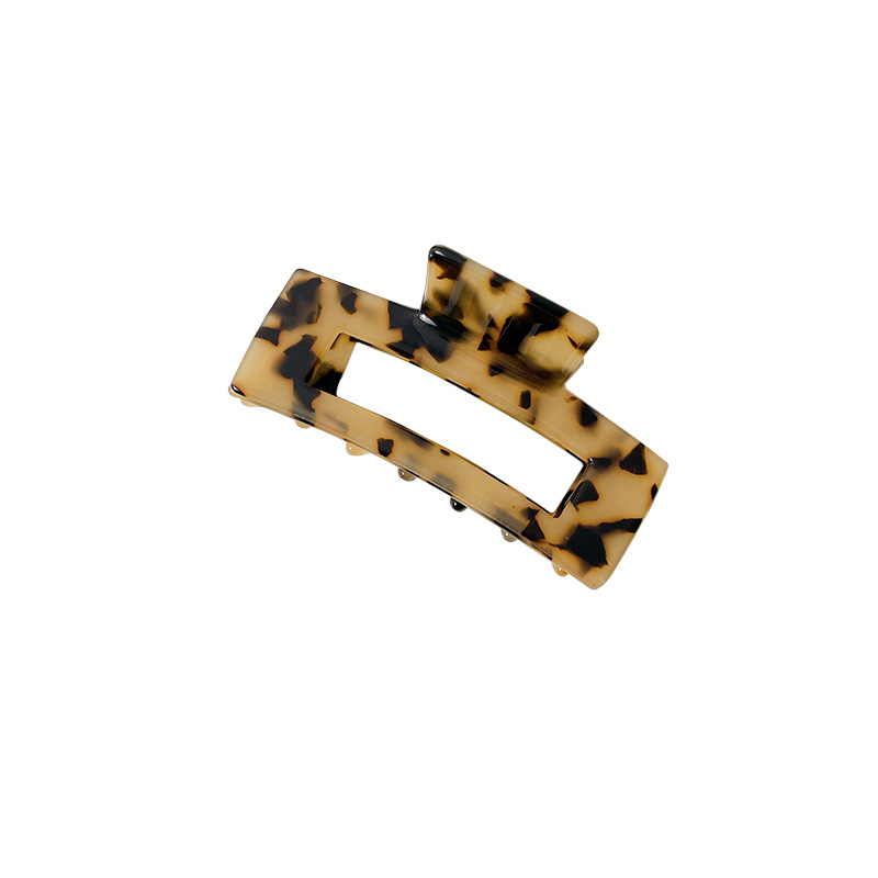 Duowei Accessories Acetic acid hair clips, Korean simple hair clips, square hair accessories, girl grabbers, large shark clips, updo hair grabbers Item Picture
