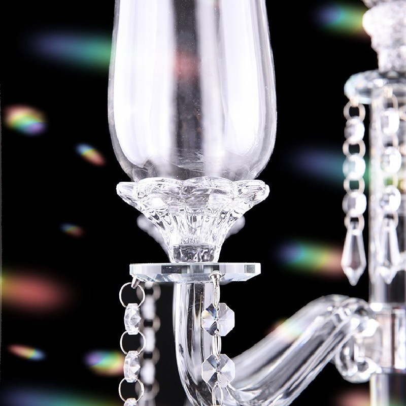 Wedding Crystal Candlestick Decoration Glass Candle Stand Multi-Wedding Crystal Decorative Candlestick Manufacturers Wholesale Supply Application Scenario