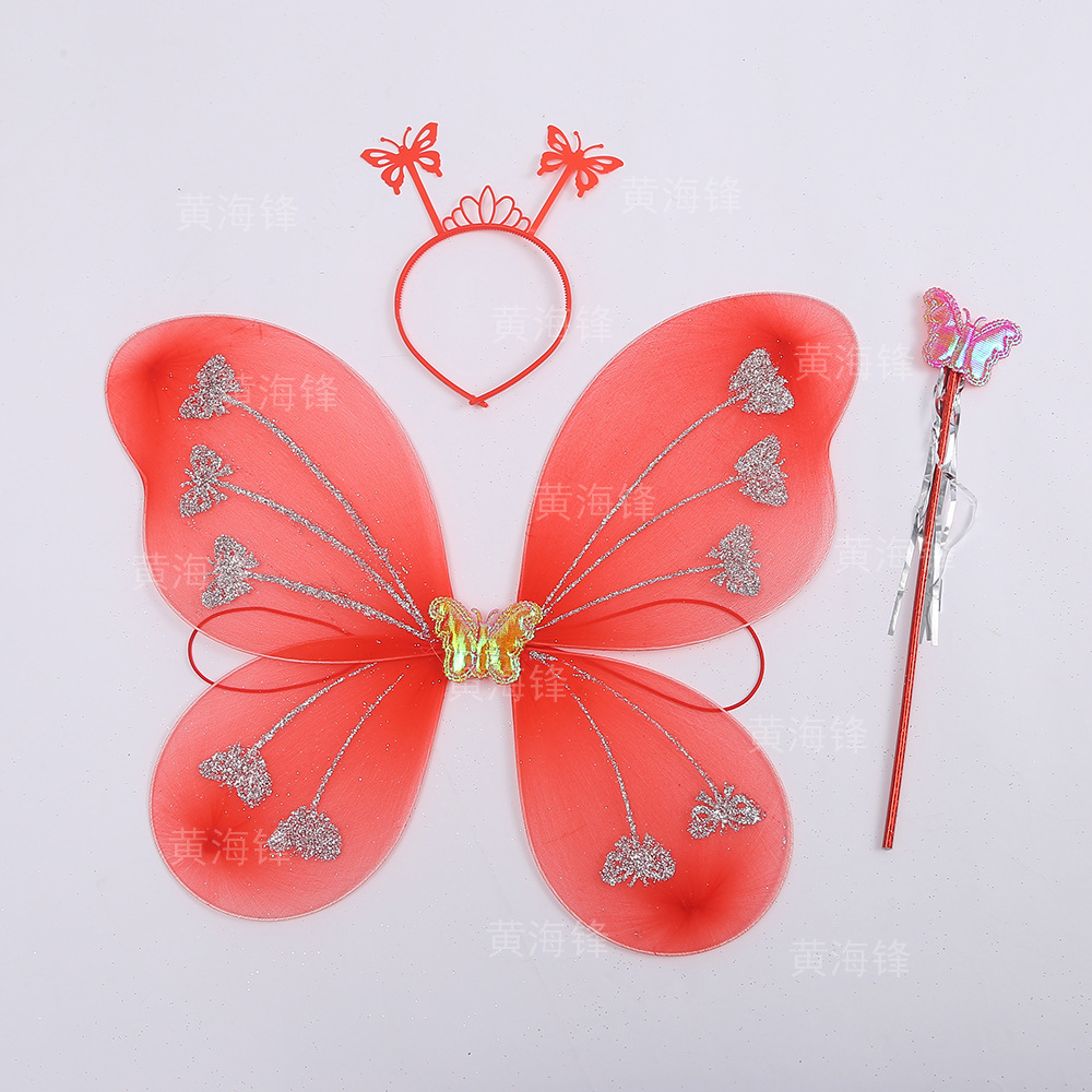 Amazon Selling Butterfly Wings Back Decoration Set Little Girl Party Stage Makeup Costume Props Application Scenario