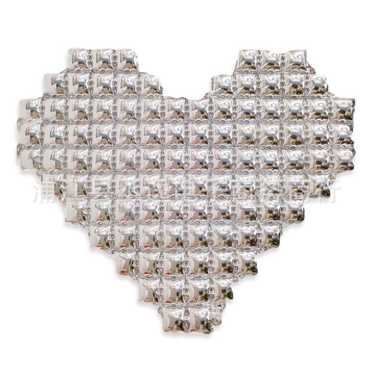 Cross Border New Square Love Background Wall Aluminum Film Balloon Birthday Qixi Love White Valentine's Day Wedding Room Decoration Application Scenario