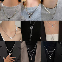 Necklace for women with a high sense of fast fading sweater chain long pearl necklace for women accessories hot accessories clavicle chain