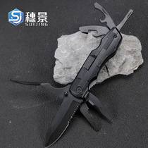 Factory stock outdoor tactical knife Stainless steel multifunctional knife pliers Folding pliers knife pocket-knife combination tool knife