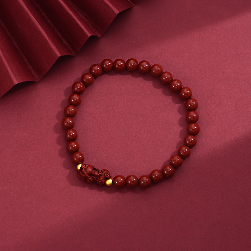 Tiktok Live Hot Selling Vermilion Bracelet Female Year Of Life Red Vermilion Hand String Fortune Hand Jewelry Wholesale Item Picture
