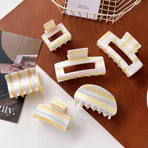 Dovey jewelry acetic acid plate rainbow stripe grab clip simple fresh hair clip back head coiffure shark clip hair accessories