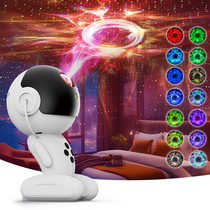 Cross-border space robot star projector lamp full of star atmosphere projection small desk lamp laser nebula small night light