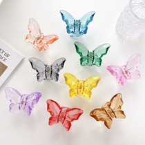 Dowei jewelry Korean network super Xian thousand butterfly jelly color temperament hair grab the back of the head princess hair adornment