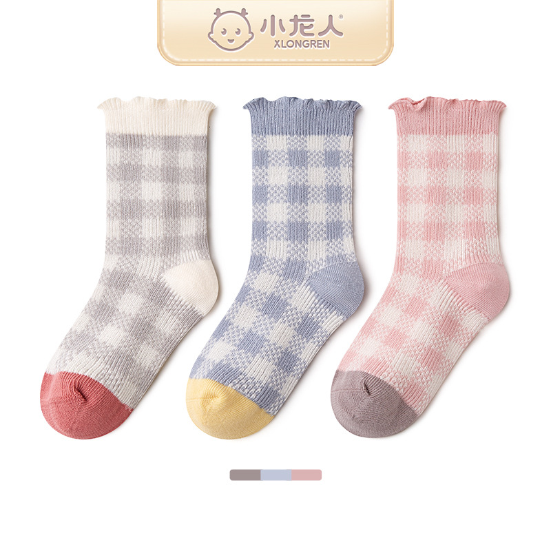 Little Dragon Man Lace Screw Cotton Socks For Girls 6-15 Years Old Autumn/Winter Children's Socks For Children Cuhk Boneless Loose Student Socks details Picture