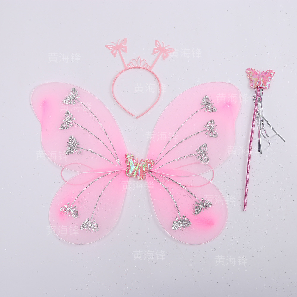 Amazon Selling Butterfly Wings Back Decoration Set Little Girl Party Stage Makeup Costume Props Specification drawing