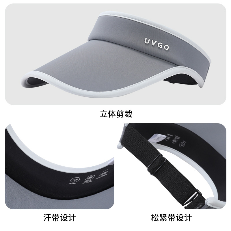 Summer New Ice Silk Large Canopy Sunhat Upf50+ Uv Protection Sports Sunscreen All Empty Top Sunhat Tide Specification drawing