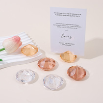 Acrylic diamond card holder plastic crystal colored stone open diamond plastic bead decoration imitation diamond