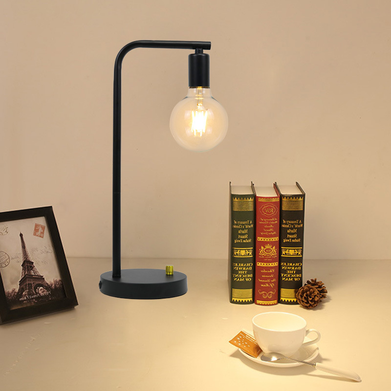 Retro and nostalgic desk lamp, European-style bedroom reading living room, American-style super bright plug-in work study, decorative bedside lamp Specification image