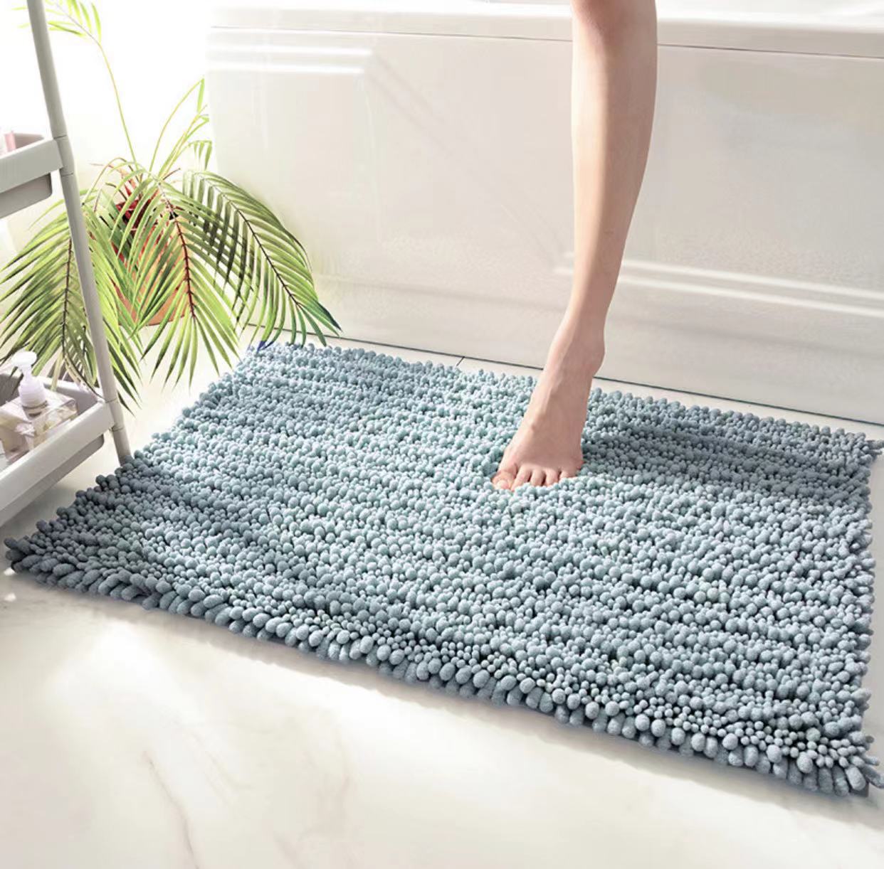 Thickened Chenille Hotel Bathroom Floor Mat Home Bedroom Bathroom Door Non-Slip Absorbent Foot Mat Quick Dry Mat Application Scenario