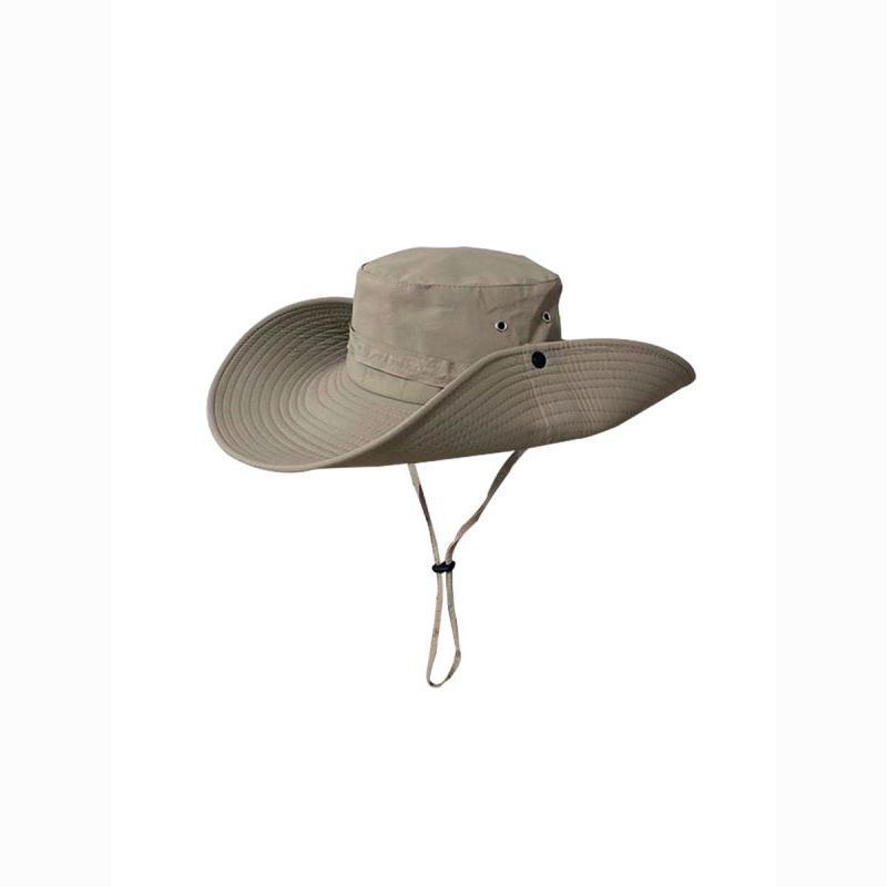 Summer Outdoor Sun Protection Fisherman Hat Large Canopy Shade Fishing Hat For Both Men And Women Solid Color Sun Protection Jungle Hiking Hat Item Picture