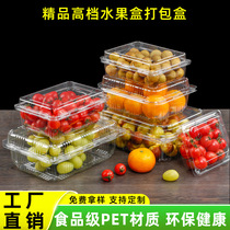 Fruit packaging box wholesale PET blister strawberry watermelon box with lid supermarket transparent plastic fruit box disposable
