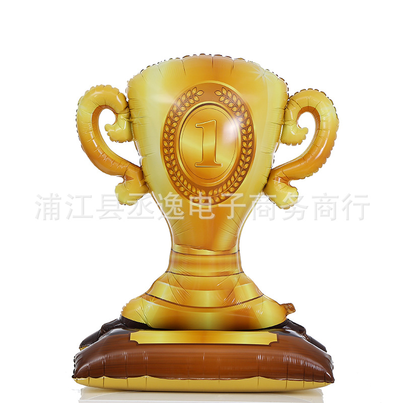 Cross-Border Super Large Standing Trophy Aluminum Balloon Sports School Sports Celebration Dinner Birthday Party Decoration Item Picture