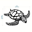 1 件海滩墙装饰金属海龟墙艺术精致的黑海龟海滩铁制工艺品爆款