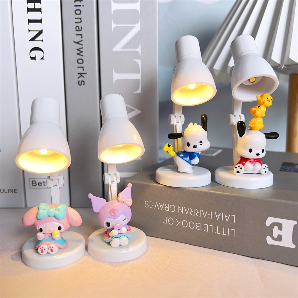 Sanrio blind box, cute mini creative desk lamp, eye-protecting LED desktop reading light, 3D figurine ambient light details Picture