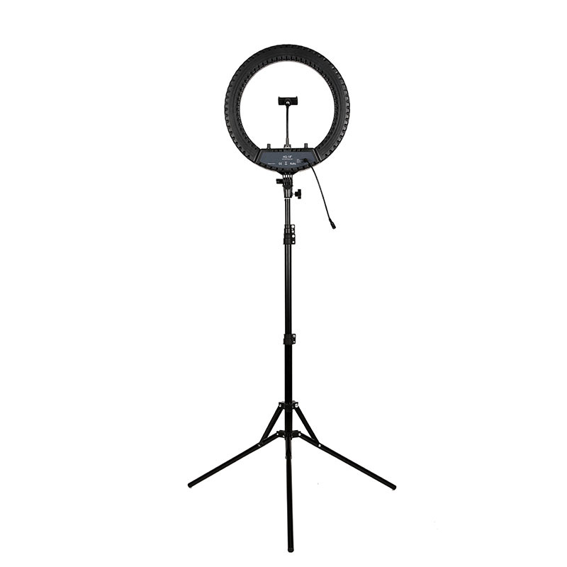 Customized HQ 18-inch beauty and makeup ring light, photography telescopic tripod, LED mobile phone live streaming fill light stand Item Picture