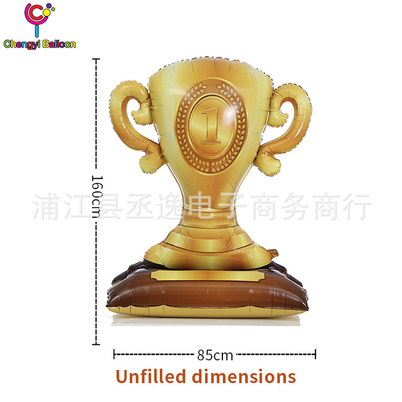 Cross-Border Super Large Standing Trophy Aluminum Balloon Sports School Sports Celebration Dinner Birthday Party Decoration details Picture