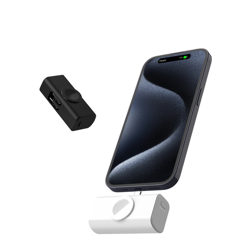 Mini Capsule Charging Treasure Small Portable With Fast Charge Data Cable 3-In-1 For Apple Iphone15 Huawei Mobile Phone Universal Multi-Function Mobile Power Item Picture