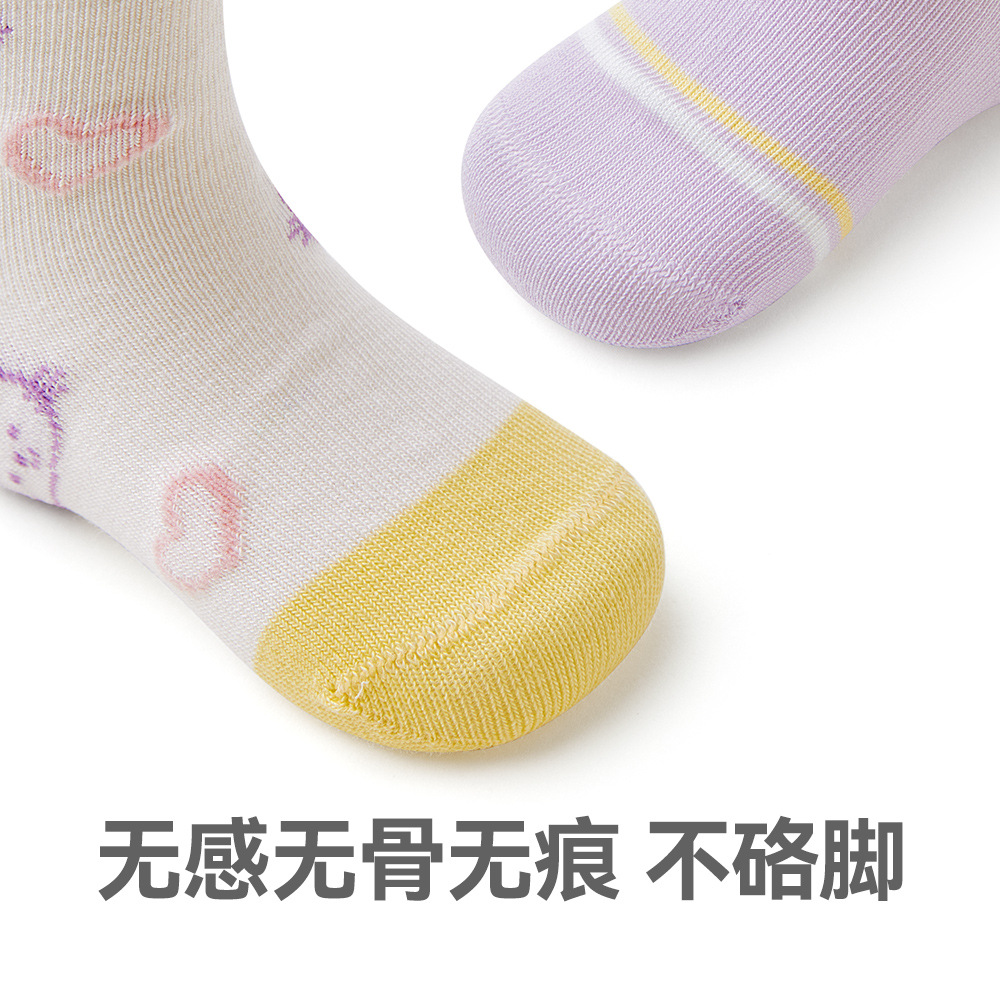 Dragon Man 2024 Spring Summer 0-5 Years Old Children's Socks Flat Thin Cotton Baby Girls' Socks Boneless Breathable Loose Socks Item Picture