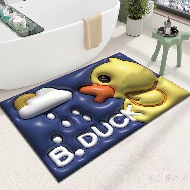 Technology Cloth Printed Foot Mat Diatom Mud Printed Quick-Drying Non-Slip Mat Sanitary Ware Kitchen Door Vision Specification drawing