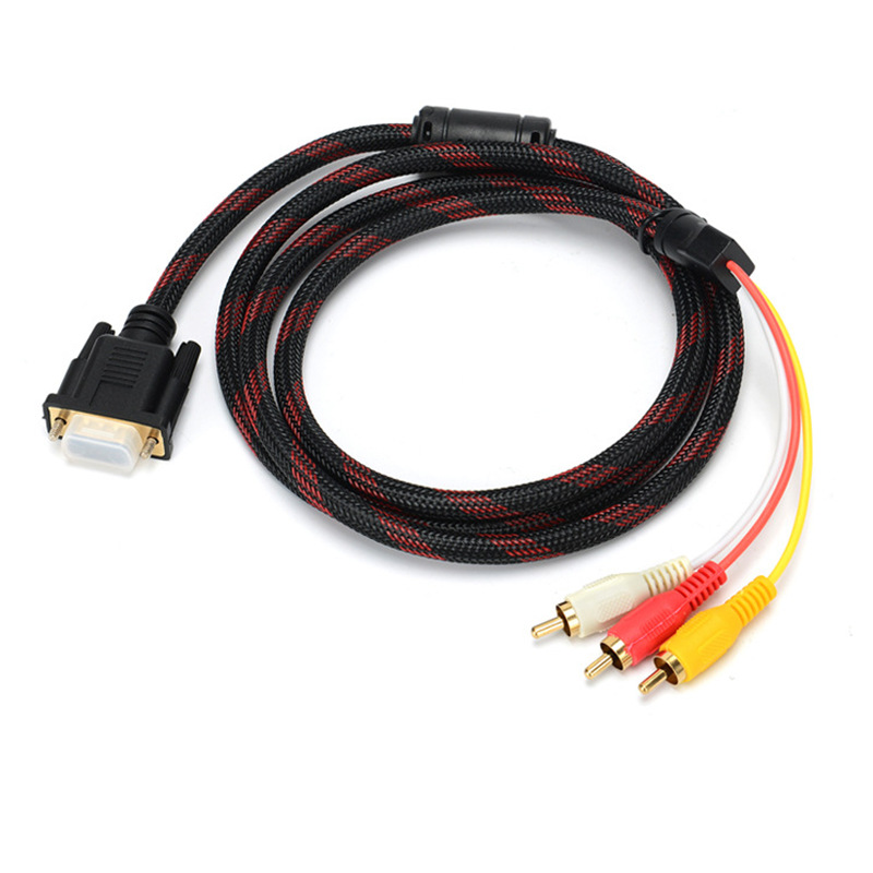 VGA转AV色差线红白黄电脑转电视转接线VGA对3RCA莲花头音频线HDMI高清线miport转换线详情图5