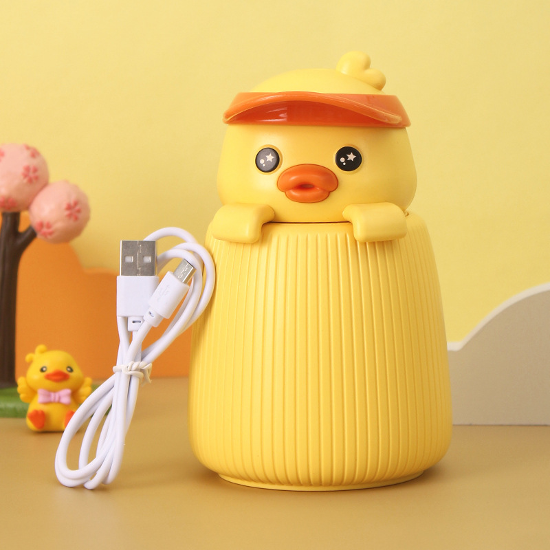 Strict selection of cartoon mini desktop humidifier cute yellow duck fog quantity water refill instrument home dormitory car USB Application Scenario