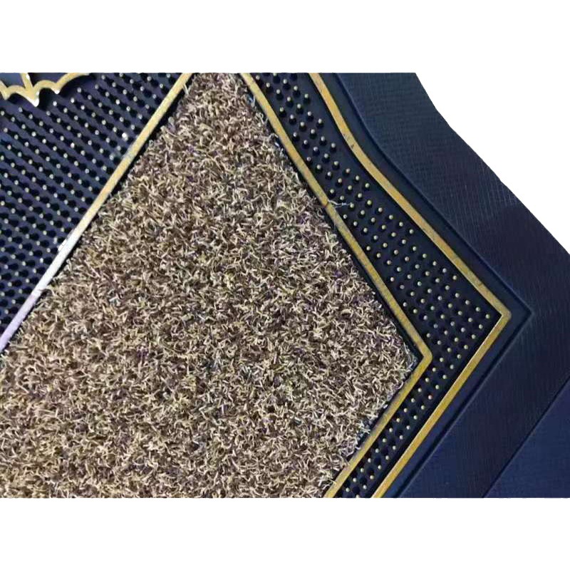 Lingou Entry Non-Slip Floor Mat Entry Carpet Welcome To The Doormat Square F Dirt Plastic Rubber Foot Mat Item Picture
