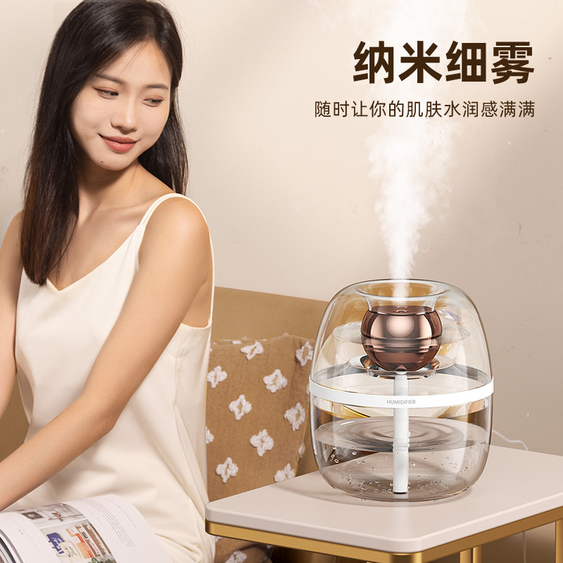 The new K30 dual-spray 3L humidifier features a large usb capacity, is suitable for home use, quiet bedrooms, offices, and night lights. It also offers dual-spray humidification Specification image