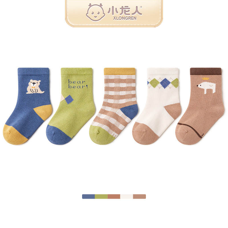 New Spring And Winter Boys' Socks 0-5 Years Old Baby Socks Boneless Loose Cartoon Baby Cotton Socks details Picture