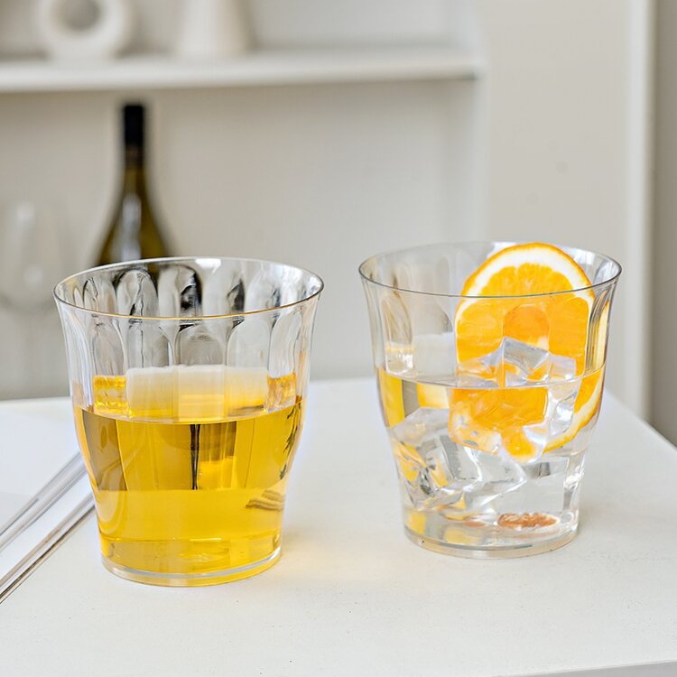 PET colored juice tea cups, hotel and restaurant anti-drop, high-temperature resistant transparent plastic beer mugs and mouthwash cups Application Scenario