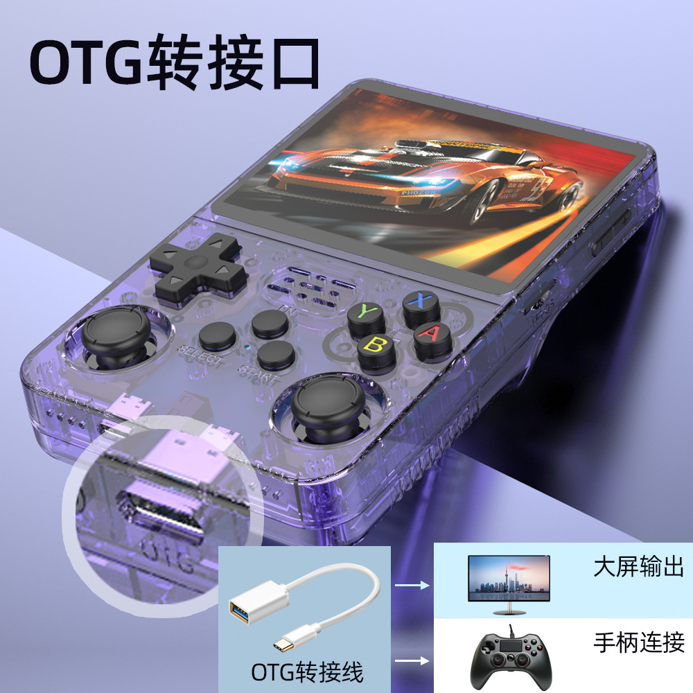 R36 New Open Source Handheld Portable Retro Gbafcgb Arcade Game Nostalgic Handheld Game Console 3D Dual System Handheld Game Console Video Game Console