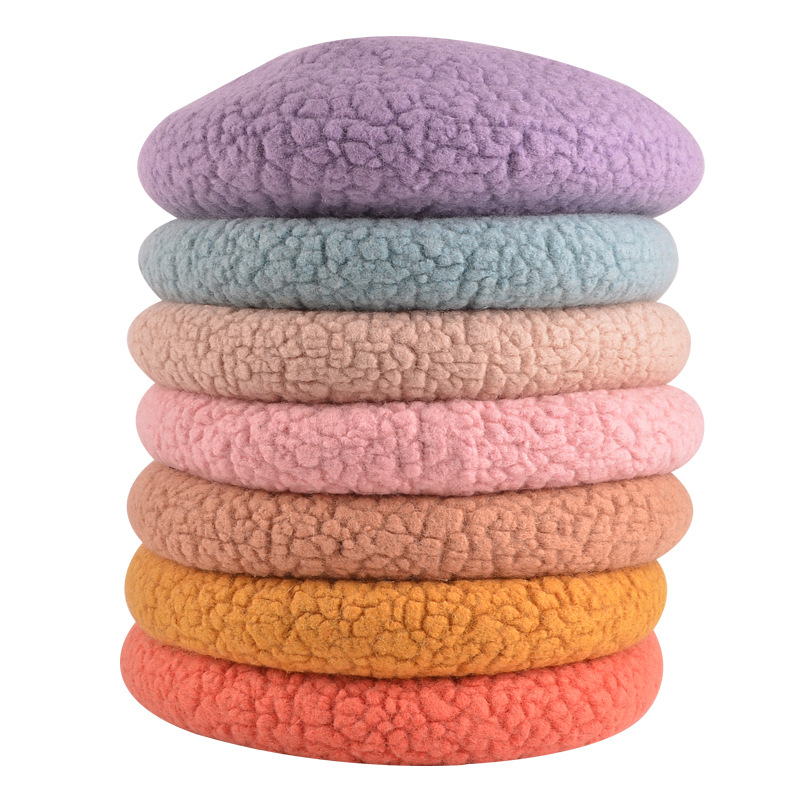 Wool Beanie Berry Lady Autumn-Winter Lamb Wool Warm Artist Hat Multi-Colored Candy Mushroom Hat Batch