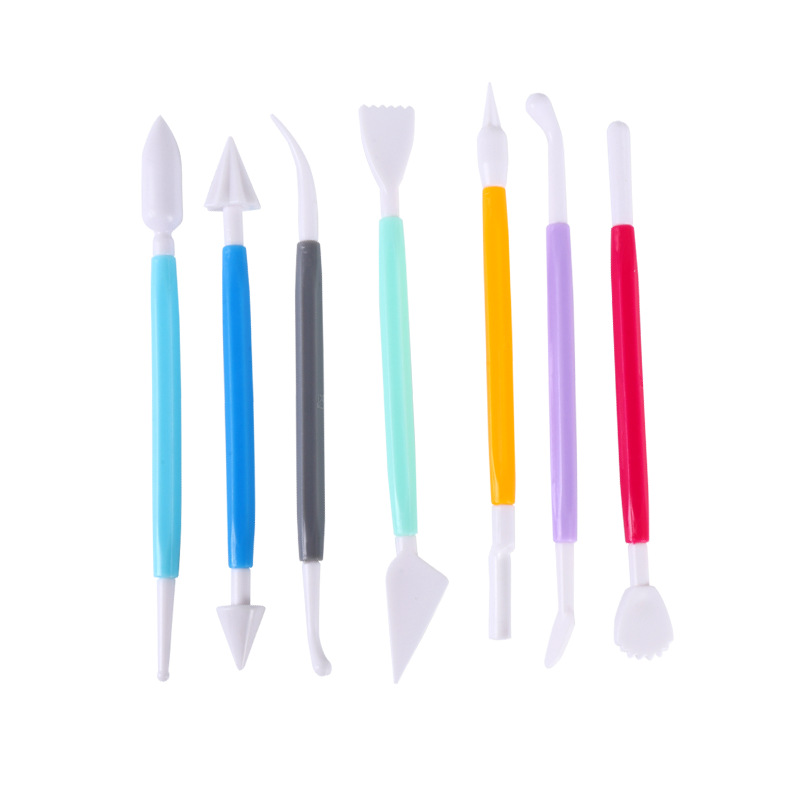 Baking tools: Engraving pen 8 pieces, plastic flower-shaped spatula, one-piece cake, chocolate fonfonate making and baking Item Picture