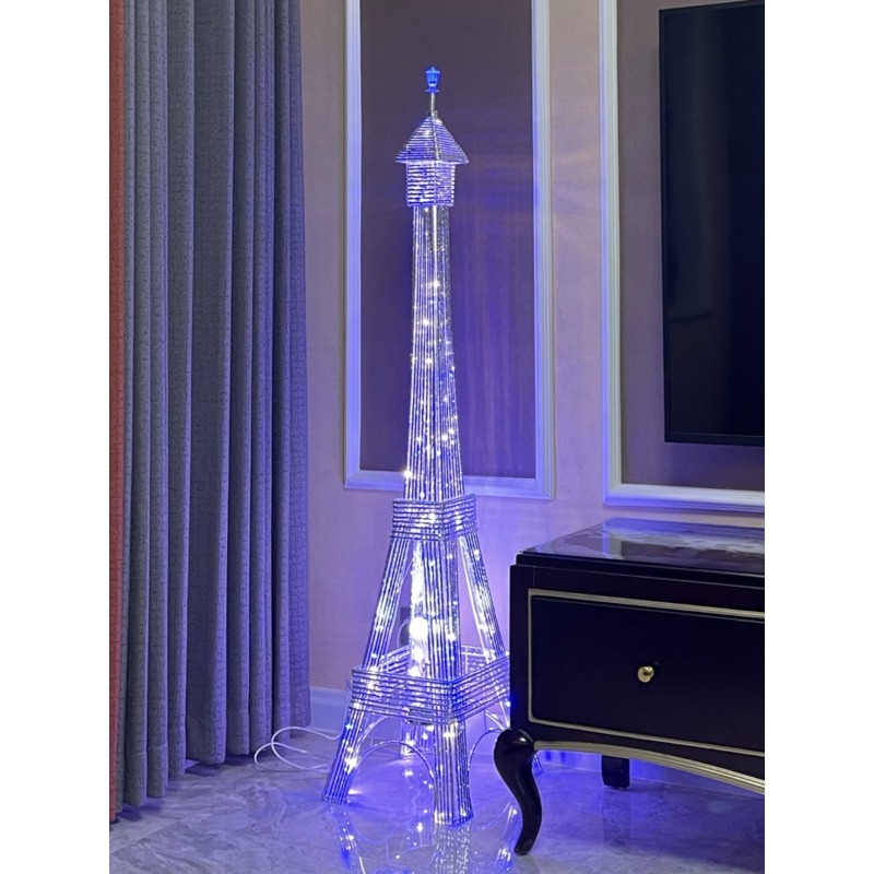 European And American Eiffel Tower High-End Creative Design Sense Floor Lamp Simple Living Room Bedroom Warm Art Decorative Lights Item Picture