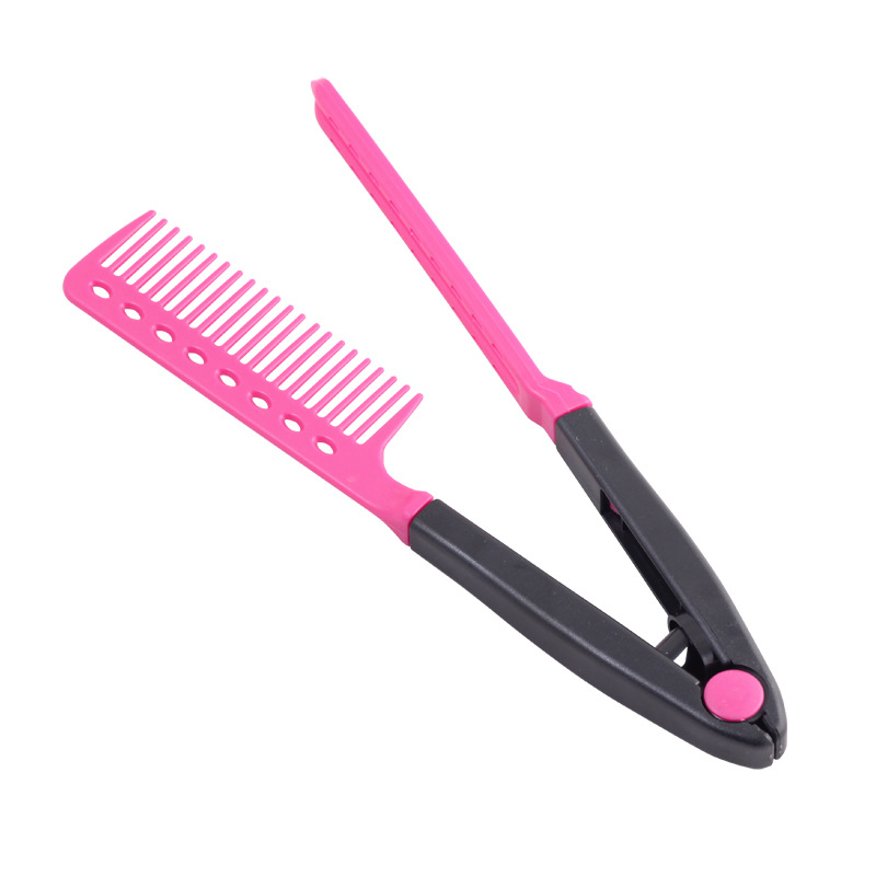 Hair Styling New V-Shaped Clip Design Curling Comb Dual Hair Comb Straightening Comb Item Picture