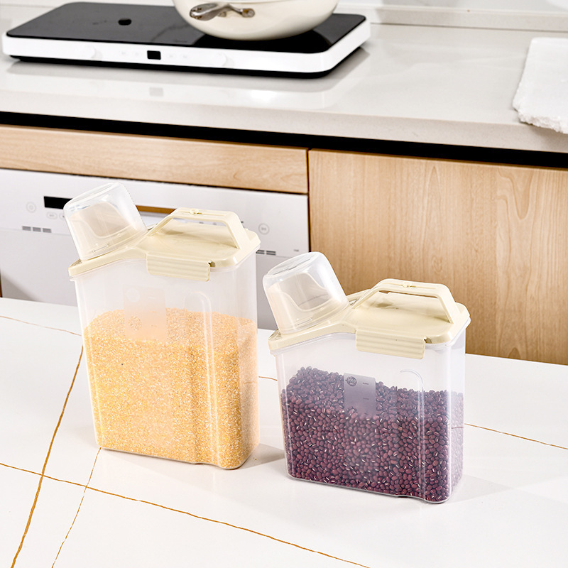 Rice bucket household sealed bucket insect-proof moisture-proof sealed rice flour storage Grain storage tank Grain miscellaneous grain storage box details Picture