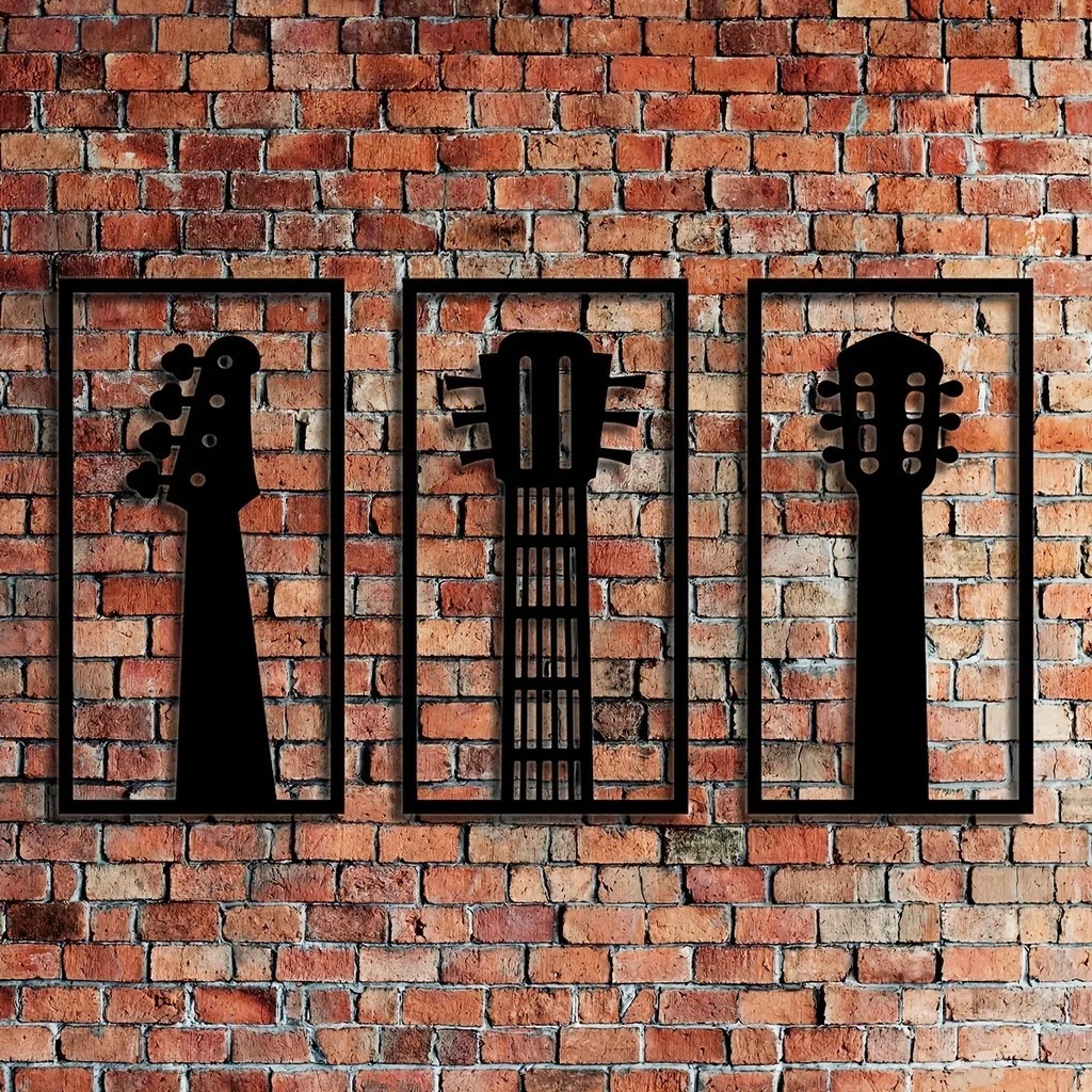 铁艺3 件/套金属墙壁艺术雕塑装饰乐器墙壁雕塑装饰音乐跨境爆款