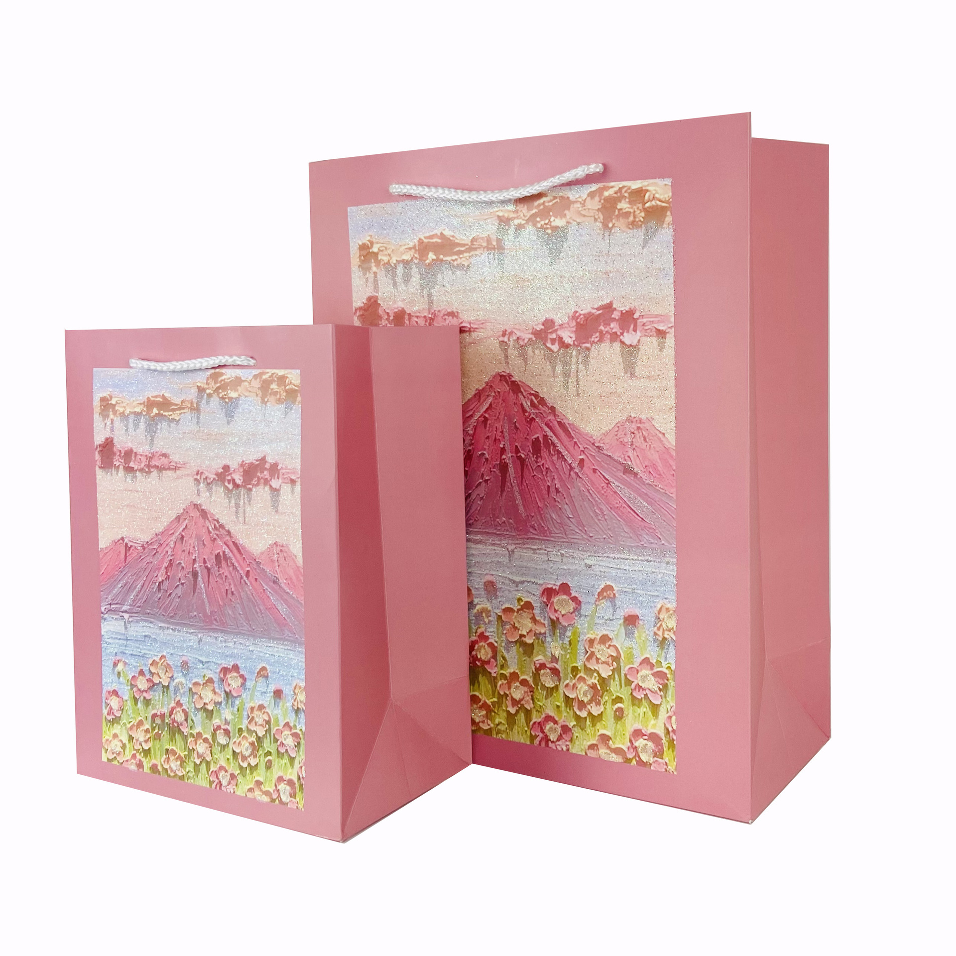 Instagram World Is Romantic Gift Bag Flowers Beautiful Scenery Fresh Beach Gift Birthday Packaging Tote Bag details Picture