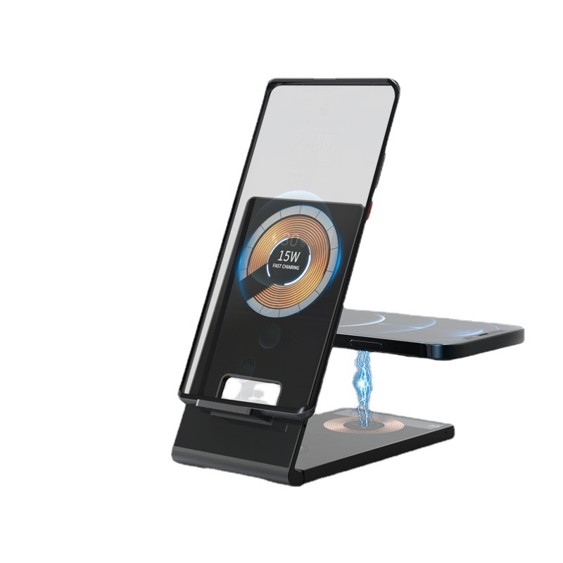 New Black Technology 4-In-1 Magnetic Wireless Charging For Apple Mobile Phone New 3-In-1 Wireless Charger Mobile Phone Charger Wireless Charging Application Scenario
