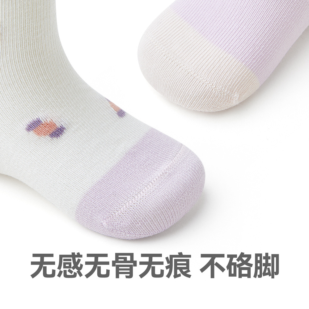 New Little Dragon Spring Summer Flat Cotton Baby Girls Socks 0-5 Years Old Children's Socks Boneless Loose Baby Socks Item Picture