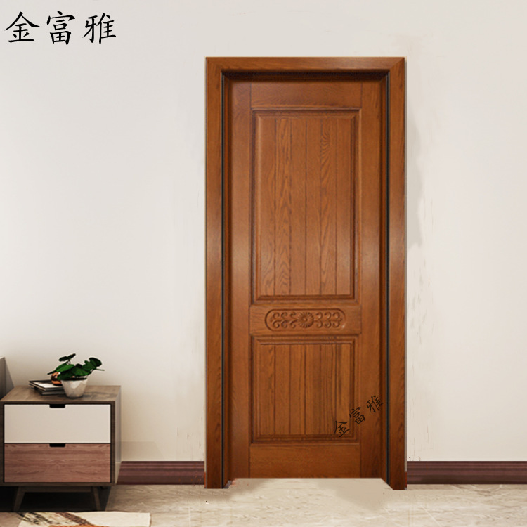 Red Oak Wood Door Open Painted Charabilia Solid Wood Door Room Door Solid Wood Door Bedroom Solid Wood Door Finger Oak Specification drawing