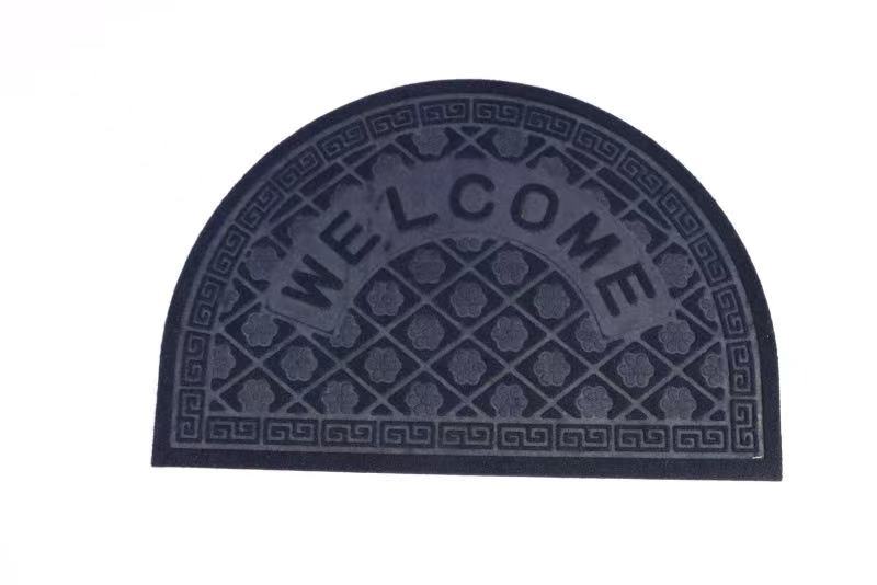 Lingora velvet borderless PVC carpet floor mat, living room and bathroom absorbent anti-slip carpet, semi-circular welcome floor mat Specification drawing