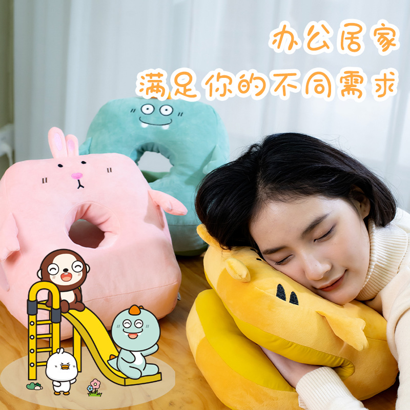 比鲁斯卡通午睡枕午休枕 康乐屋学生午睡神器趴趴枕 趴睡枕批发细节图