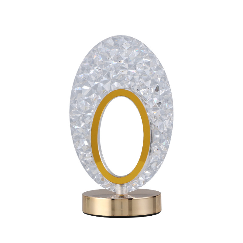 Cross-Border Crystal Table Lamp Bedside Lamp 3-Color Charging Eye Protection Nightlight Fengtail Love Romantic Gift Atmosphere Lamp Application Scenario