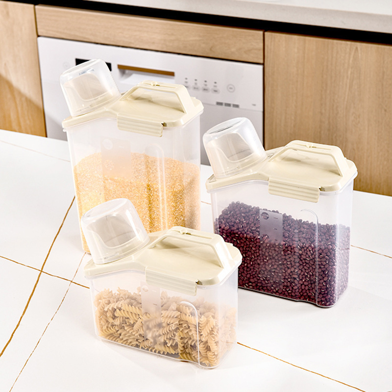 Rice bucket household sealed bucket insect-proof moisture-proof sealed rice flour storage Grain storage tank Grain miscellaneous grain storage box Application Scenario