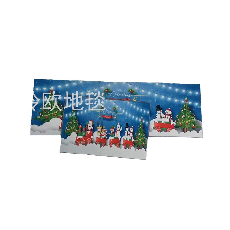 Ling Ou Christmas Series Kitchen Floor Mat Christmas Eve Decoration Door Mat Entry Door Mat Absorbent Oil Absorbent Floor Mat Item Picture