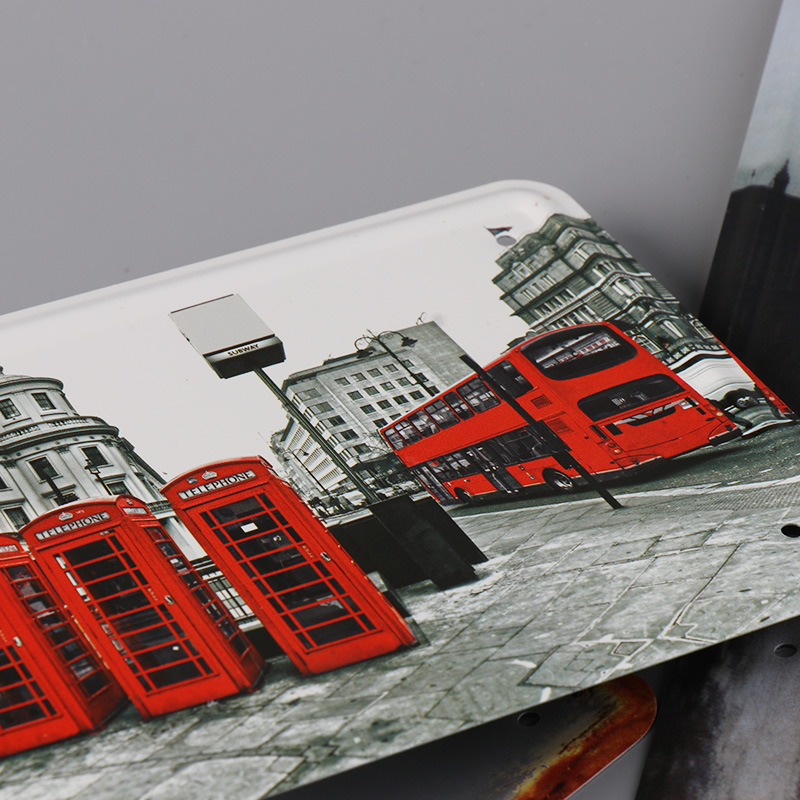 Retro vintage license plate, billiard room, bedroom, iron sheet painting, decorative painting, aluminum nameplate, metal sign, can be printed with logo Application Scenario