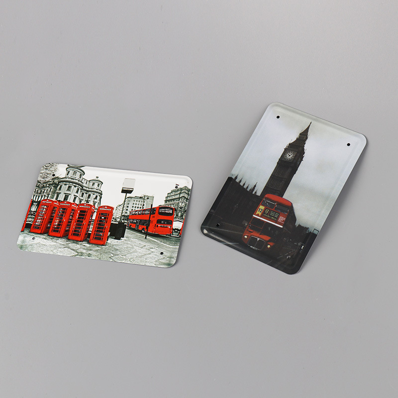 Retro vintage license plate, billiard room, bedroom, iron sheet painting, decorative painting, aluminum nameplate, metal sign, can be printed with logo details Picture